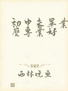 初中未毕业学什么专业好