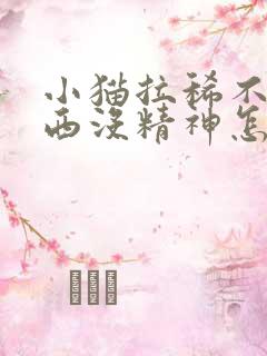 小猫拉稀不吃东西没精神怎么办