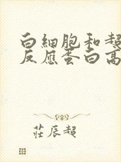 白细胞和超敏c反应蛋白高是什么原因