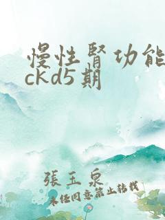 慢性肾功能不全ckd5期