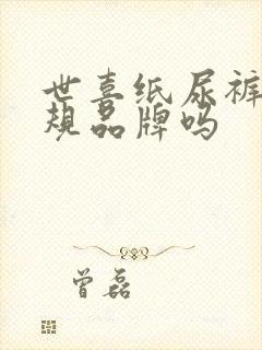 世喜纸尿裤是正规品牌吗