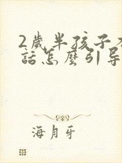 2岁半孩子不说话怎么引导说话