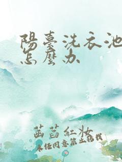 阳台洗衣池漏水怎么办