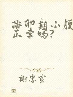 排卵期小腹酸痛正常吗?