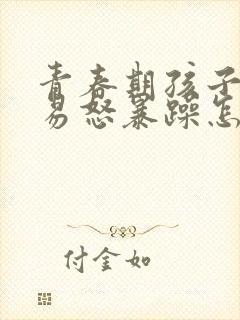 青春期孩子脾气易怒暴躁怎么办