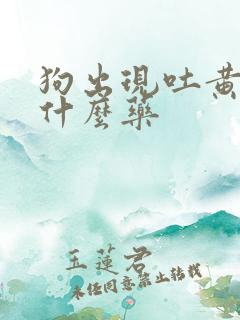 狗出现吐黄水吃什么药