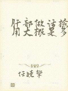 肝部做活检的费用大概是多少钱