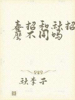 春招和秋招有什么不同吗