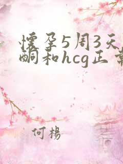 怀孕5周3天孕酮和hcg正常值是多少