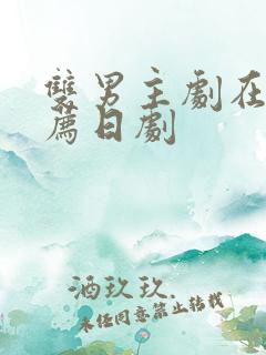 双男主剧在线推荐日剧