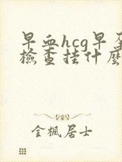 早血hcg早孕检查挂什么科