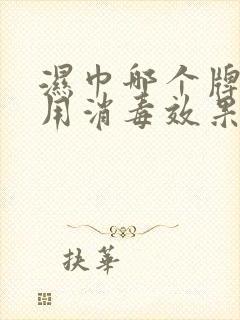 湿巾哪个牌子好用消毒效果好