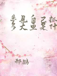 梦见自己抓到好多大鱼是什么征兆