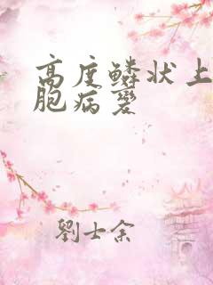 高度鳞状上皮细胞病变