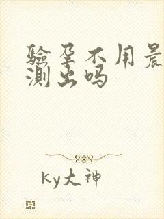 验孕不用晨尿能测出吗