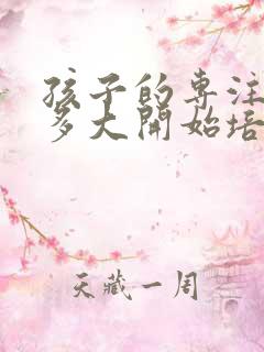 孩子的专注力从多大开始培养