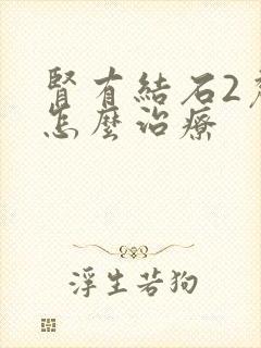 肾有结石2厘米怎么治疗