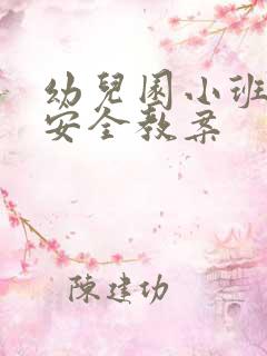 幼儿园小班暑假安全教案