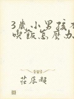 3岁小男孩不爱吃饭怎么办