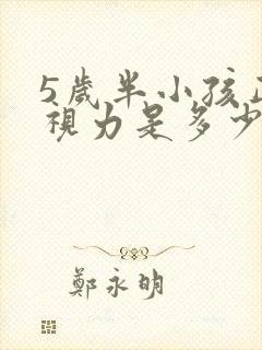 5岁半小孩正常视力是多少