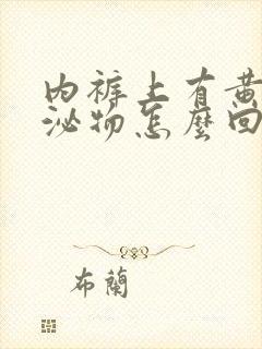 内裤上有黄的分泌物怎么回事