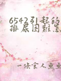 6542引起的排尿困难怎么办