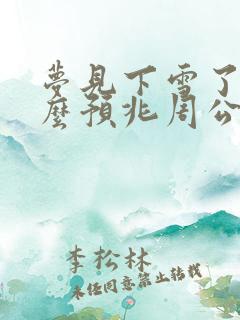 梦见下雪了是什么预兆周公解梦