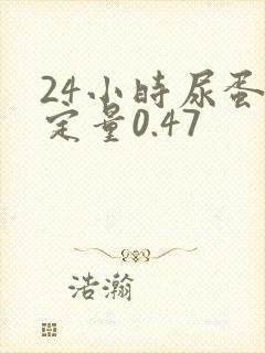 24小时尿蛋白定量0.47