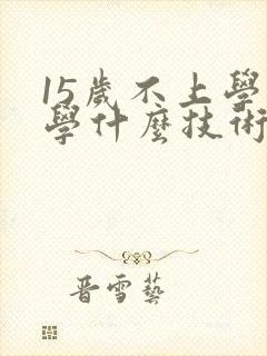 15岁不上学了学什么技术好