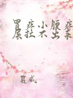 胃疼小腹疼想拉屎拉不出来怎么回事