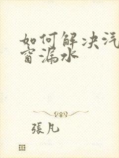 如何解决汽车天窗漏水