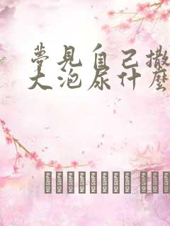 梦见自己撒了一大泡尿什么预兆