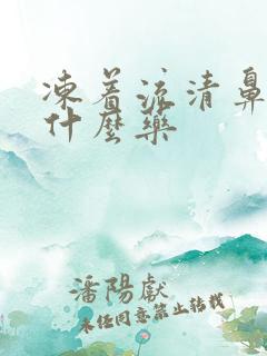 冻着流清鼻涕吃什么药