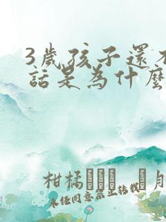 3岁孩子还不说话是为什么