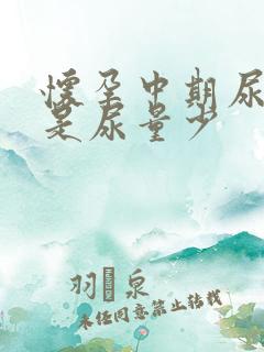 怀孕中期尿频但是尿量少