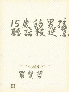 15岁的男孩不听话叛逆怎么办