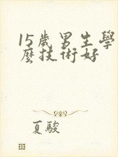 15岁男生学什么技术好