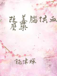 改善脑供血吃什么药