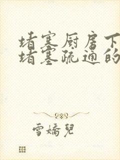 堵塞厨房下水道堵塞疏通的最好办