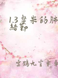 1.3厘米的肺结节