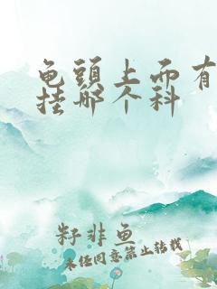 龟头上面有红点挂哪个科