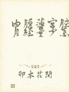 内膜薄宫腔粘连月经量少怎么办