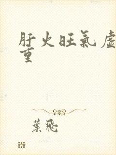 肝火旺气虚湿气重