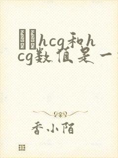 β–hcg和hcg数值是一样的吗