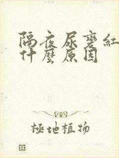 隔夜尿变红色是什么原因