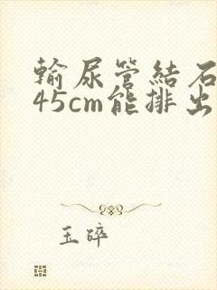 输尿管结石0.45cm能排出来吗