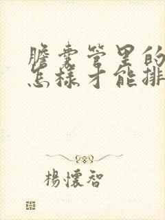 胆囊管里的结石怎样才能排除