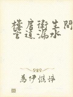 楼房卫生间上面管道漏水