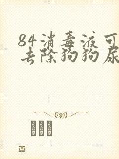 84消毒液可以去除狗狗尿骚味吗