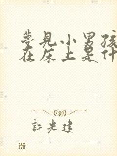 梦见小男孩拉屎在床上是什么意思